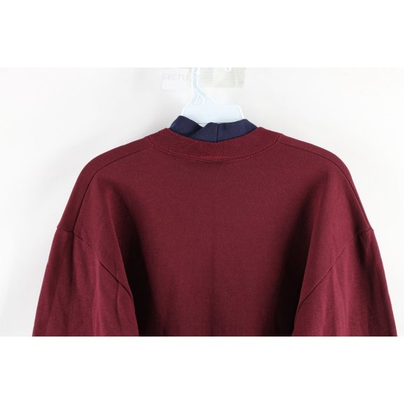 Vintage 90s Womens Size Medium Quilt Patchwork Noahs Ark Animal Sweatshirt USA - Picture 6 of 7